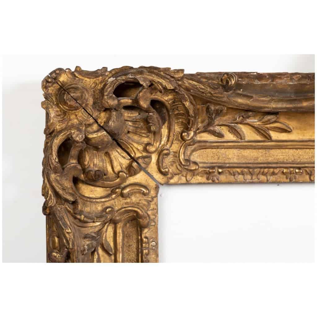 Cadre En Bois Doré Sculpté d’époque Louis XV 4