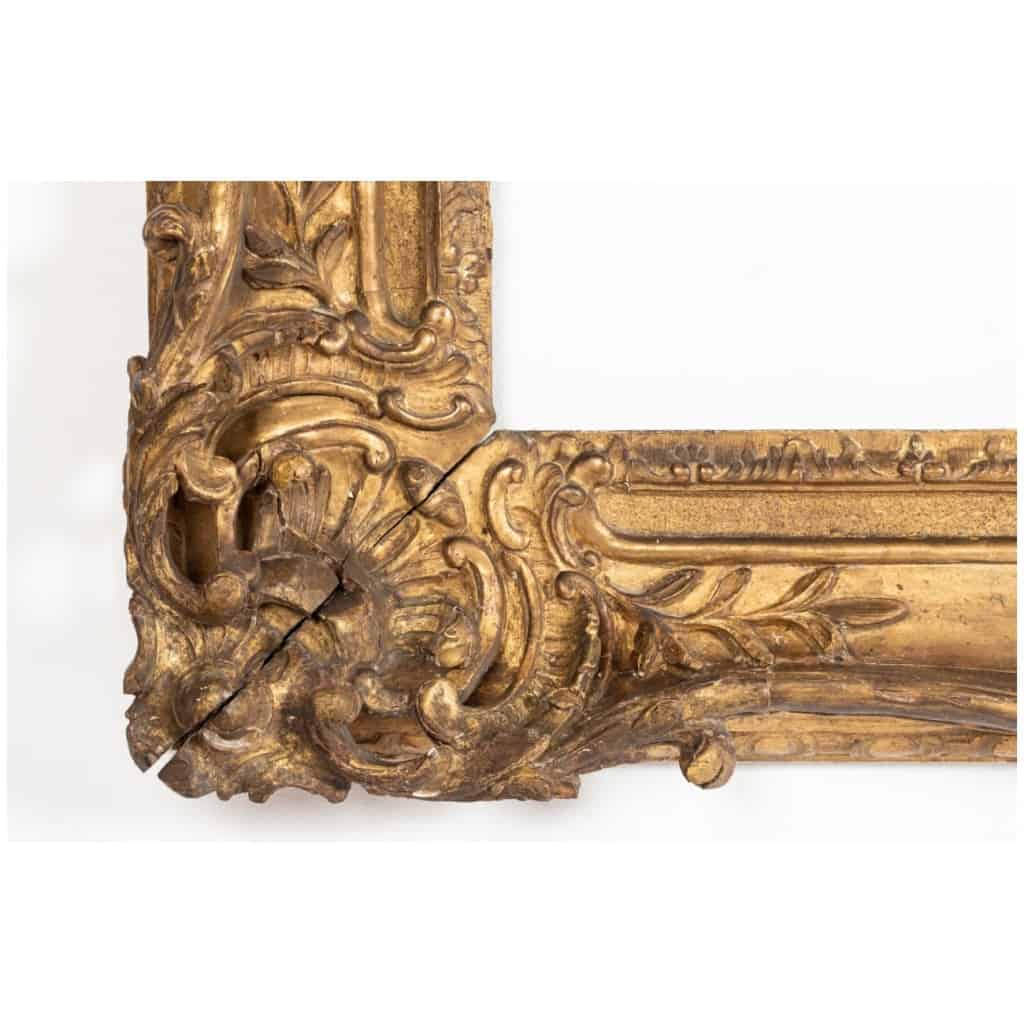 Cadre En Bois Doré Sculpté d’époque Louis XV 8