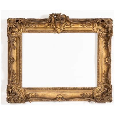 Cadre En Bois Doré Sculpté d’époque Louis XV