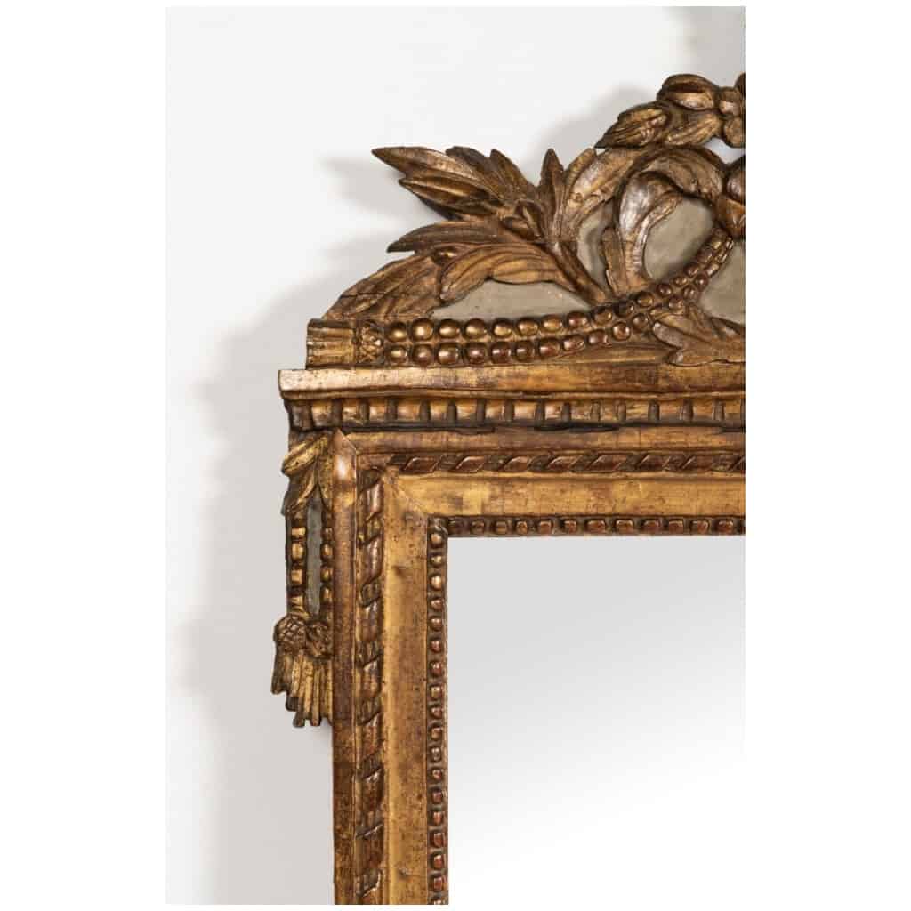 Miroir En Bois Doré Sculpté d’époque Louis XVI 5