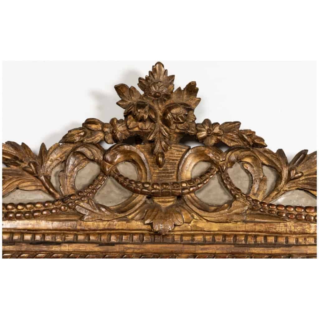 Miroir En Bois Doré Sculpté d’époque Louis XVI 6