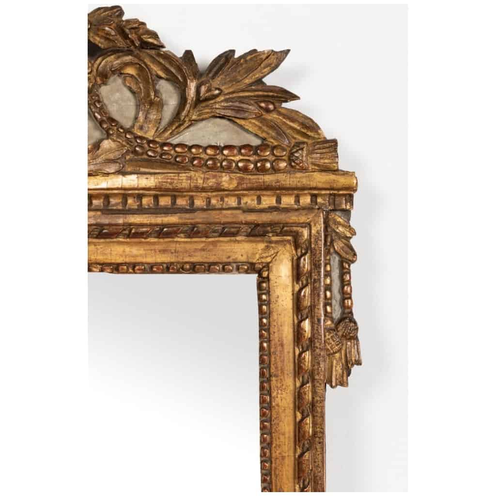 Miroir En Bois Doré Sculpté d’époque Louis XVI 7