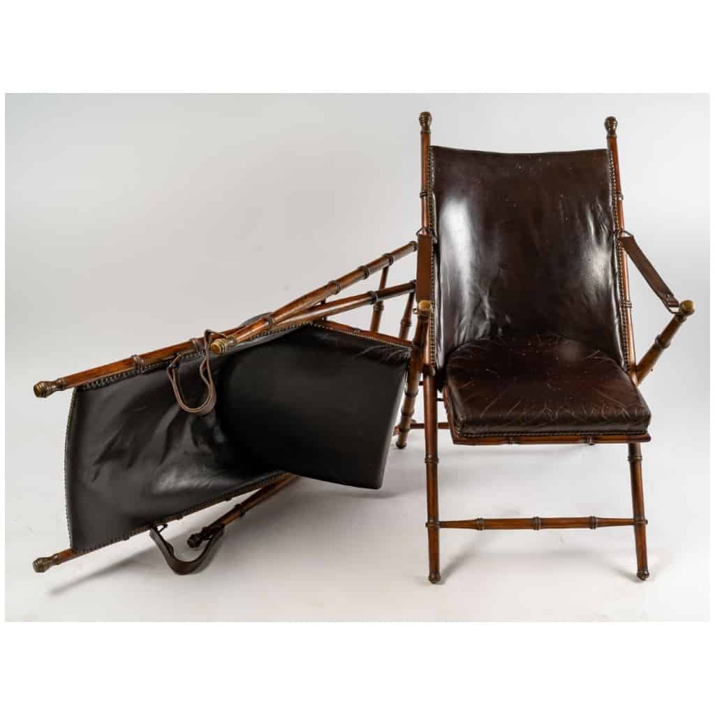 Paire de fauteuils d’officier années 1950 4