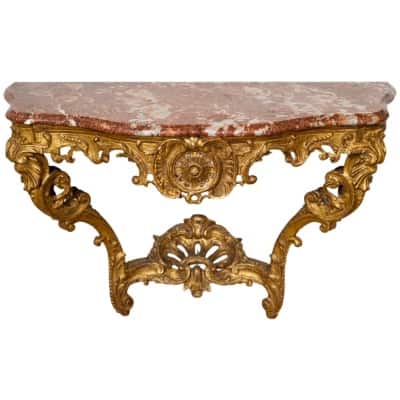 Console in carved and gilded wood, Regency period, early XVIIIth century