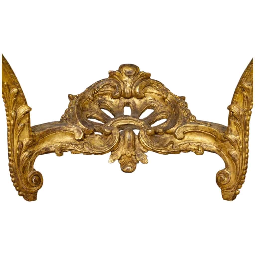 Console en bois sculpté et doré d’époque Régence, début du XVIIIème siècle 7