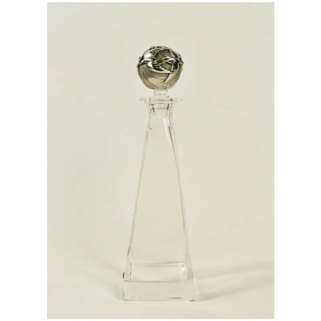 Glass and silver decanter by Ottaviani, Italy, 1970s 3