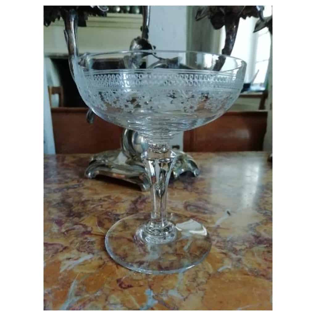 9 Baccarat crystal champagne glasses, Pompadour model, in perfect condition. SOLD 4