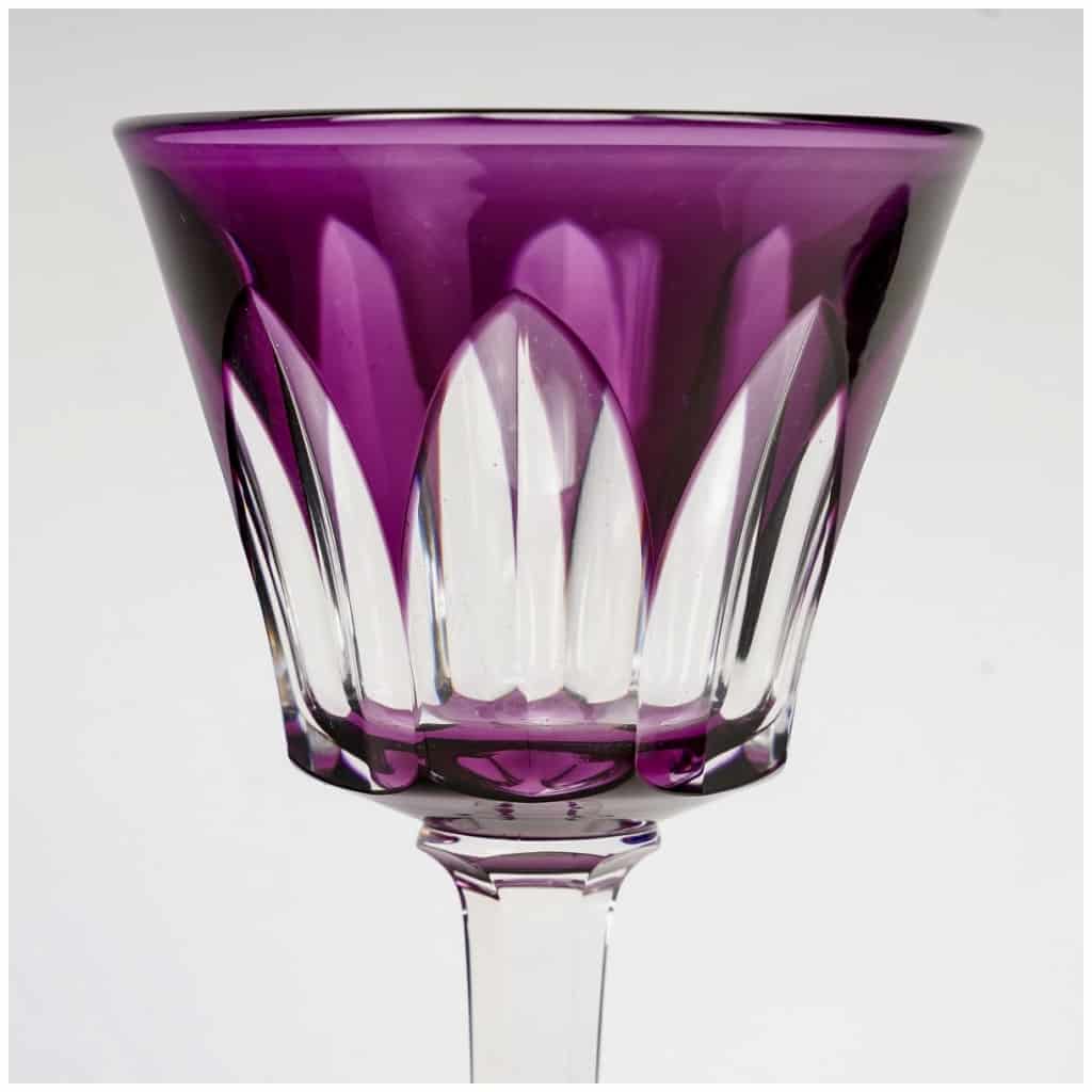 Baccarat – Service De Verres Caracas Cristal Taillé De Couleur 7