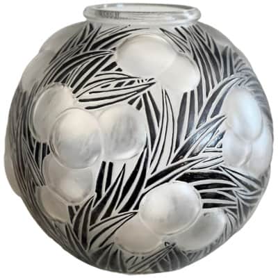 René Lalique : « Oranges » Vase en verre émaillé givré