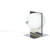 Lampe de table en métal poli et opaline, années 1970 11