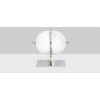 Lampe de table en métal poli et opaline, années 1970 12