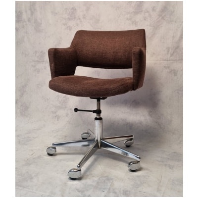 Fauteuil de Bureau – Allemagne – Métal Chromé – Ca 1970