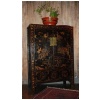 Antique Chinese polychrome elm cabinet 10