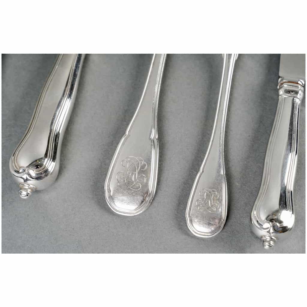 Puiforcat – Noailles Sterling Silver Cutlery Set – 145 Pieces 25