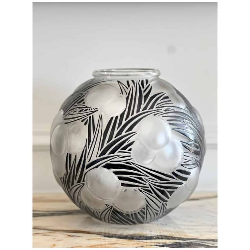 René Lalique : « Oranges » Vase en verre émaillé givré 8