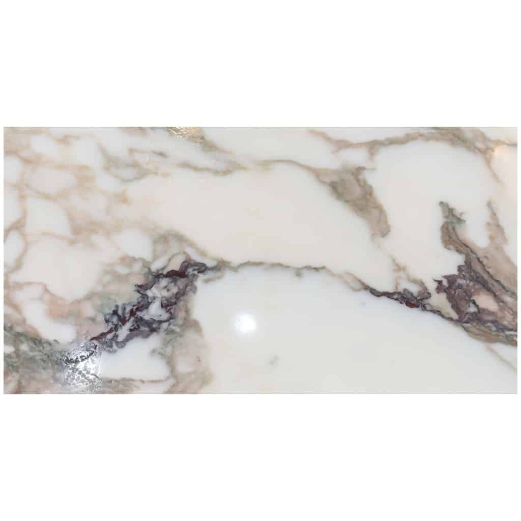 Saarinen & Knoll International: Table « tulipe », marbre Calacatta oro et rilsan blanc 244 cm 8