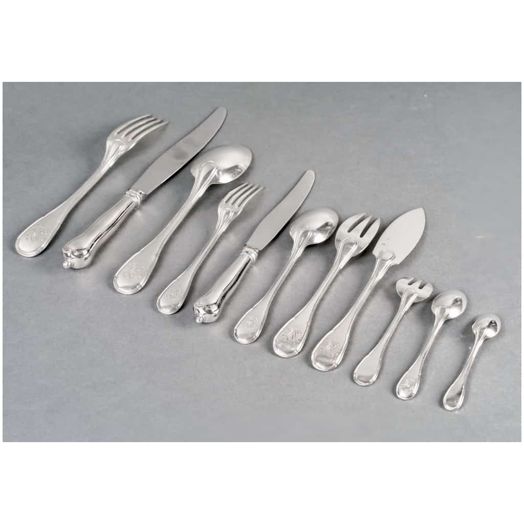 Puiforcat – Noailles Sterling Silver Cutlery Set – 145 Pieces 3