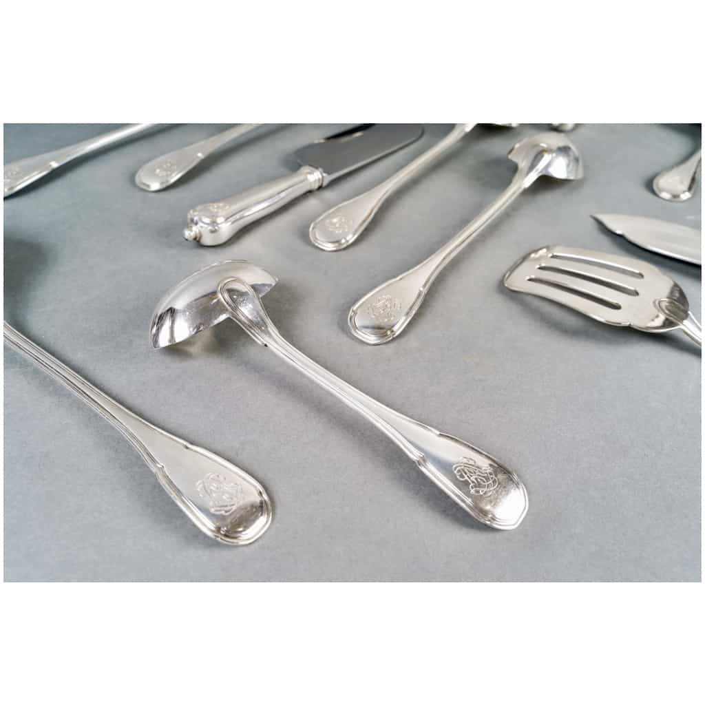 Puiforcat – Noailles Sterling Silver Cutlery Set – 145 Pieces 14
