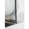 Lampe de table en métal poli et opaline, années 1970 17