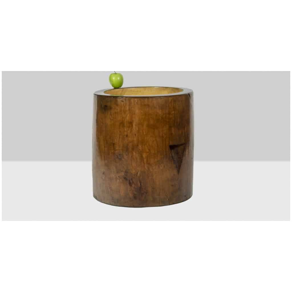 Mortier, ou vide-poche, en bois fruitier, années 1950 9