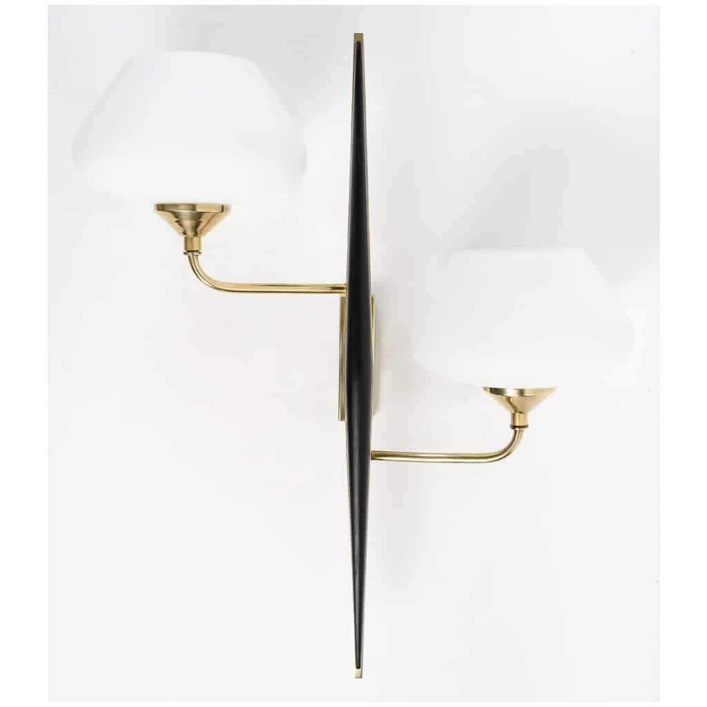1950 Large pair of wall sconces from Maison Arlus 7