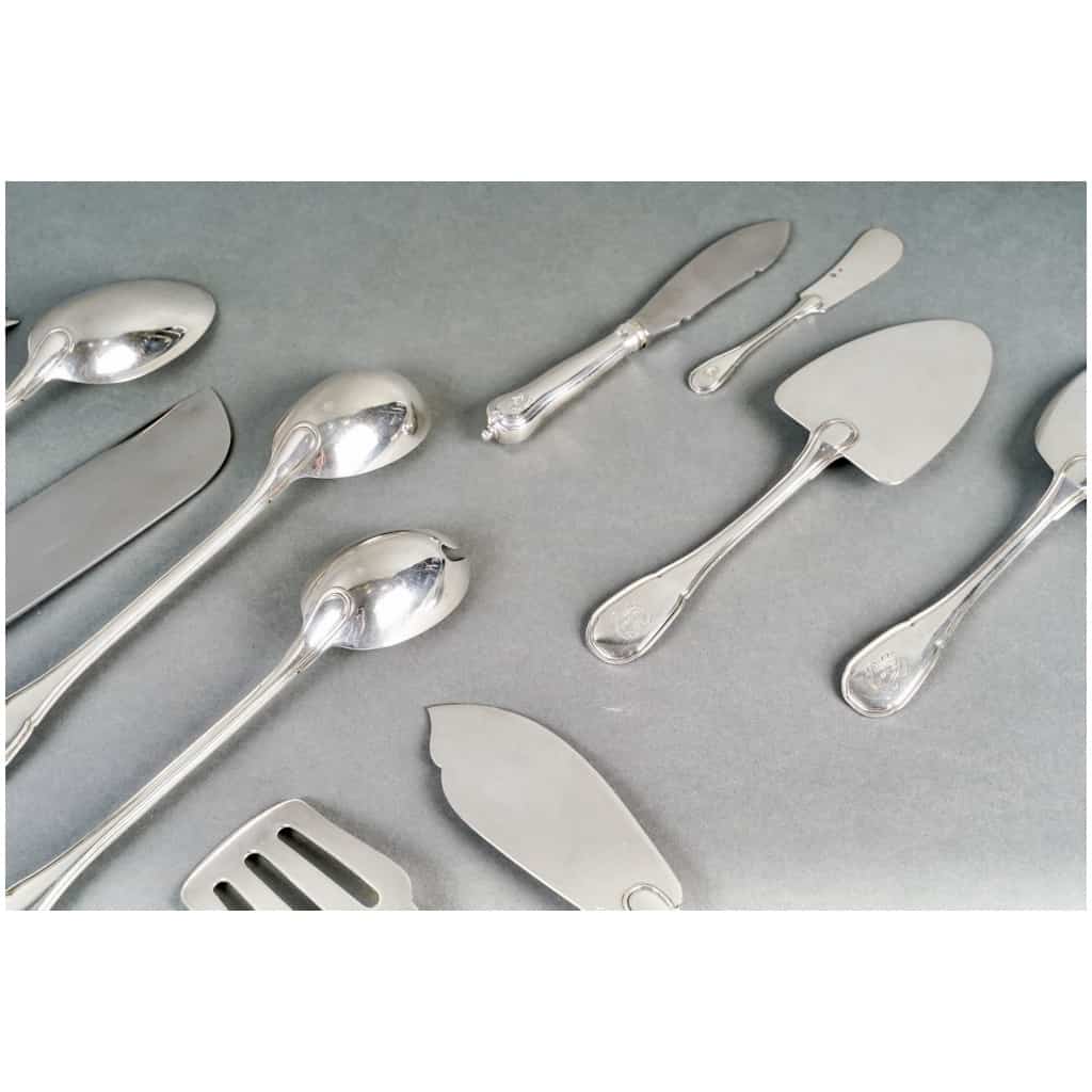 Puiforcat – Noailles Sterling Silver Cutlery Set – 145 Pieces 7