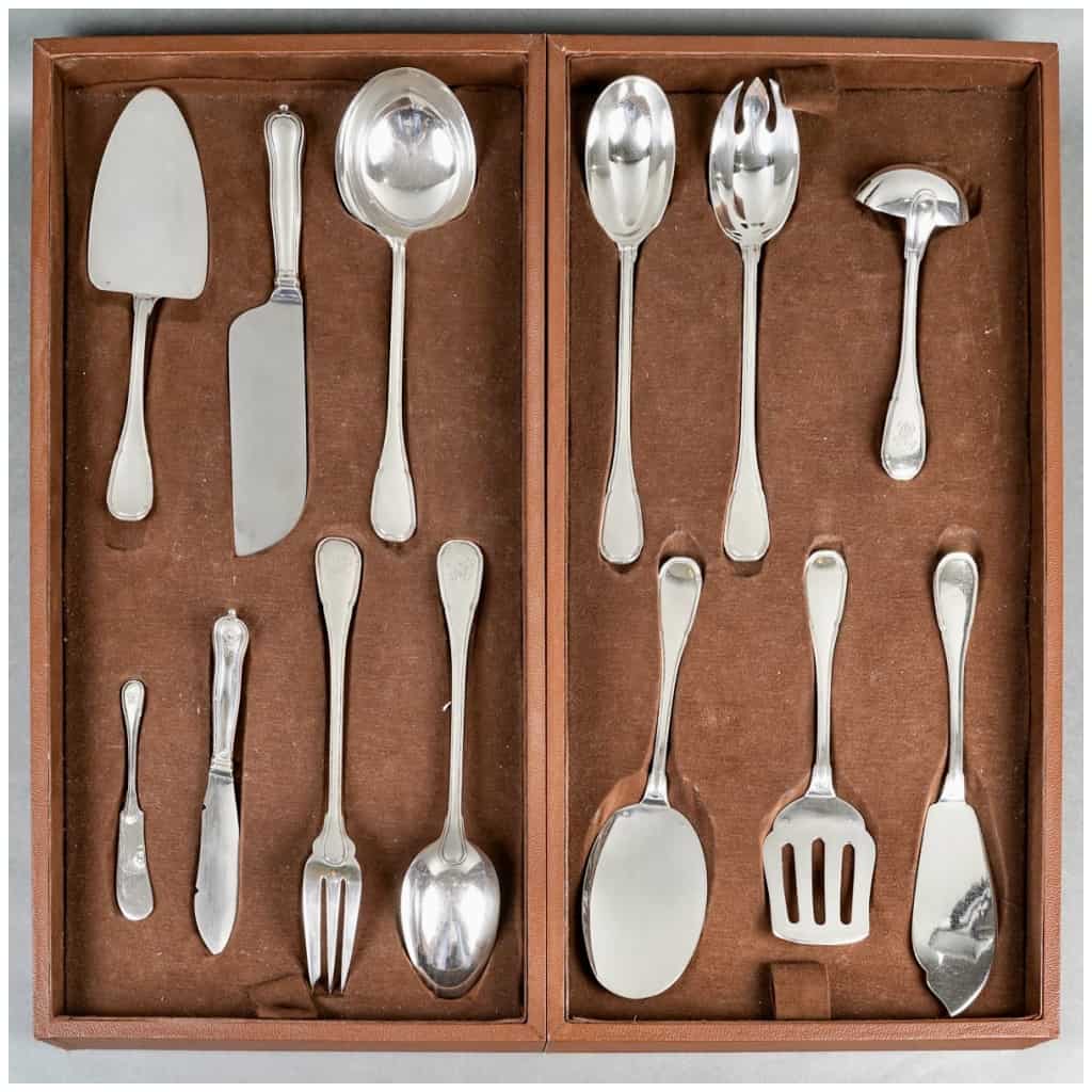 Puiforcat – Noailles Sterling Silver Cutlery Set – 145 Pieces 5