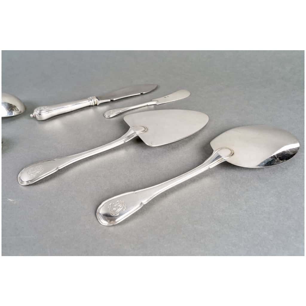Puiforcat – Noailles Sterling Silver Cutlery Set – 145 Pieces 13