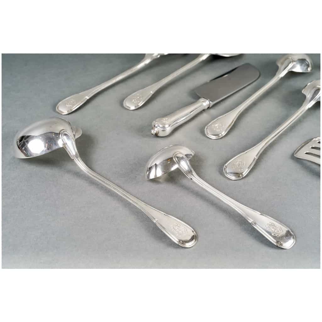 Puiforcat – Noailles Sterling Silver Cutlery Set – 145 Pieces 9