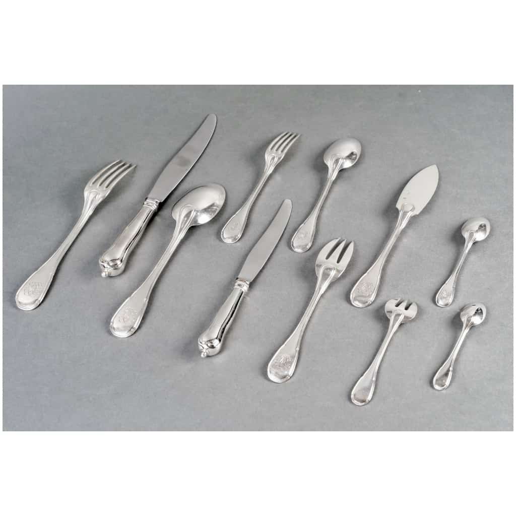 Puiforcat – Noailles Sterling Silver Cutlery Set – 145 Pieces 16