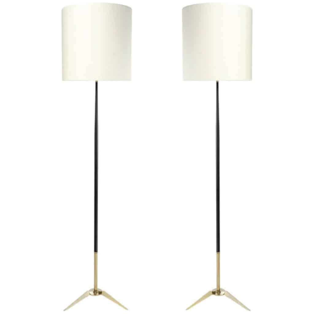 1950 Pair of Floor Lamps from Maison Arlus 3