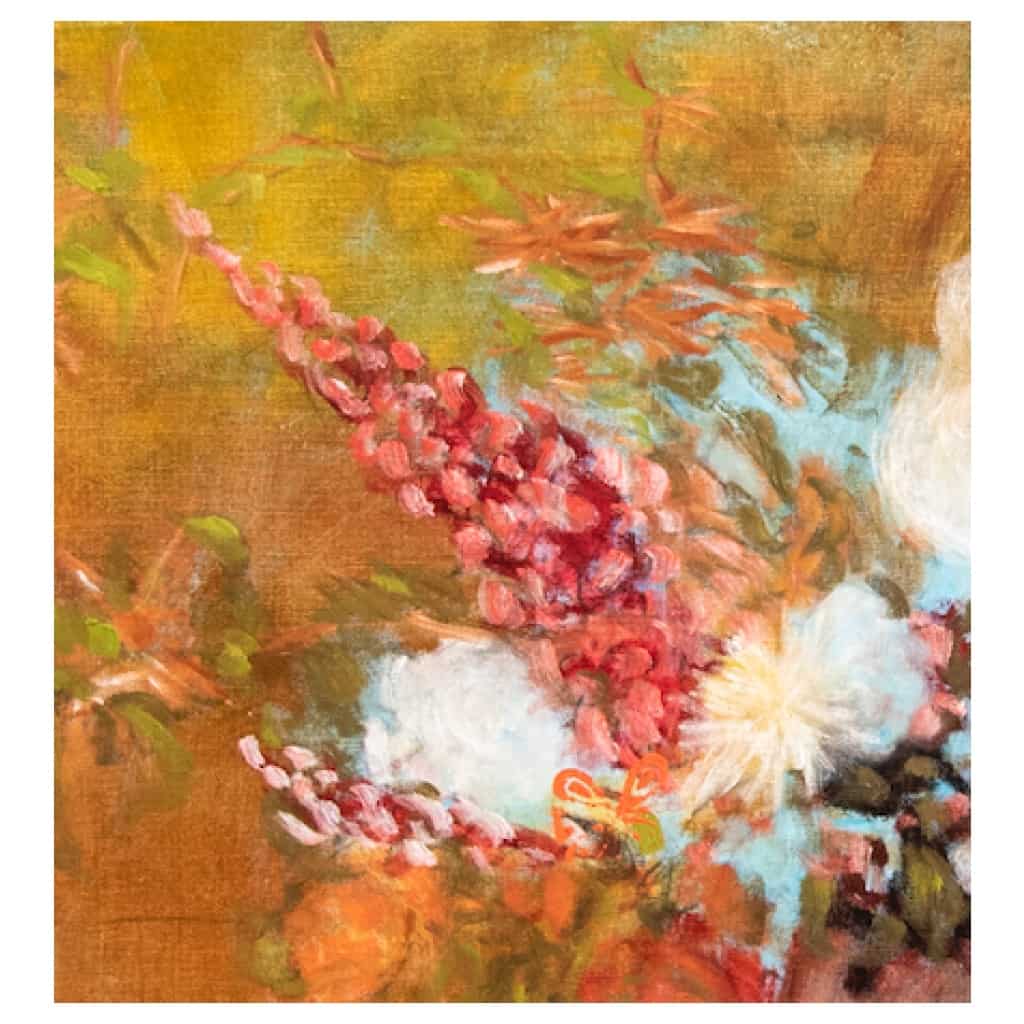 Tableau à l’huile intitulé « Les Fleurs du Bien n°21 » du peintre Isabelle Delannoy 5