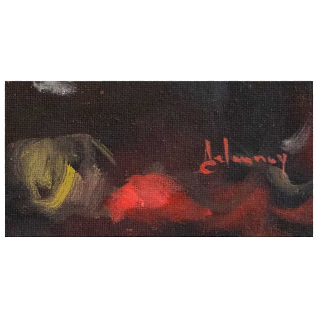 Tableau à l’huile intitulé « Les Fleurs du Bien n°18 » du peintre Isabelle Delannoy 5