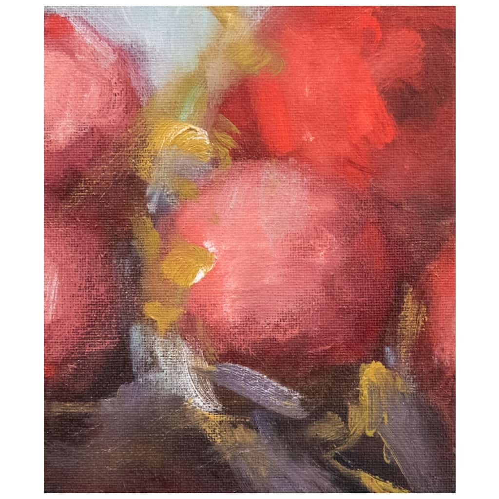 Oil painting entitled "The Flowers of Good n°16" by the painter Isabelle Delannoy 5