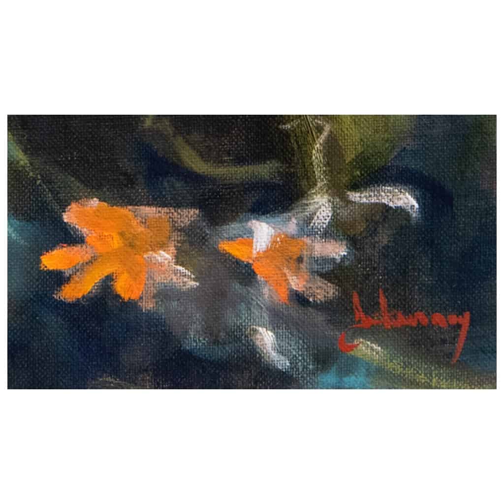 Tableau à l’huile intitulé « Les Fleurs du Bien n°13 » du peintre Isabelle Delannoy 7