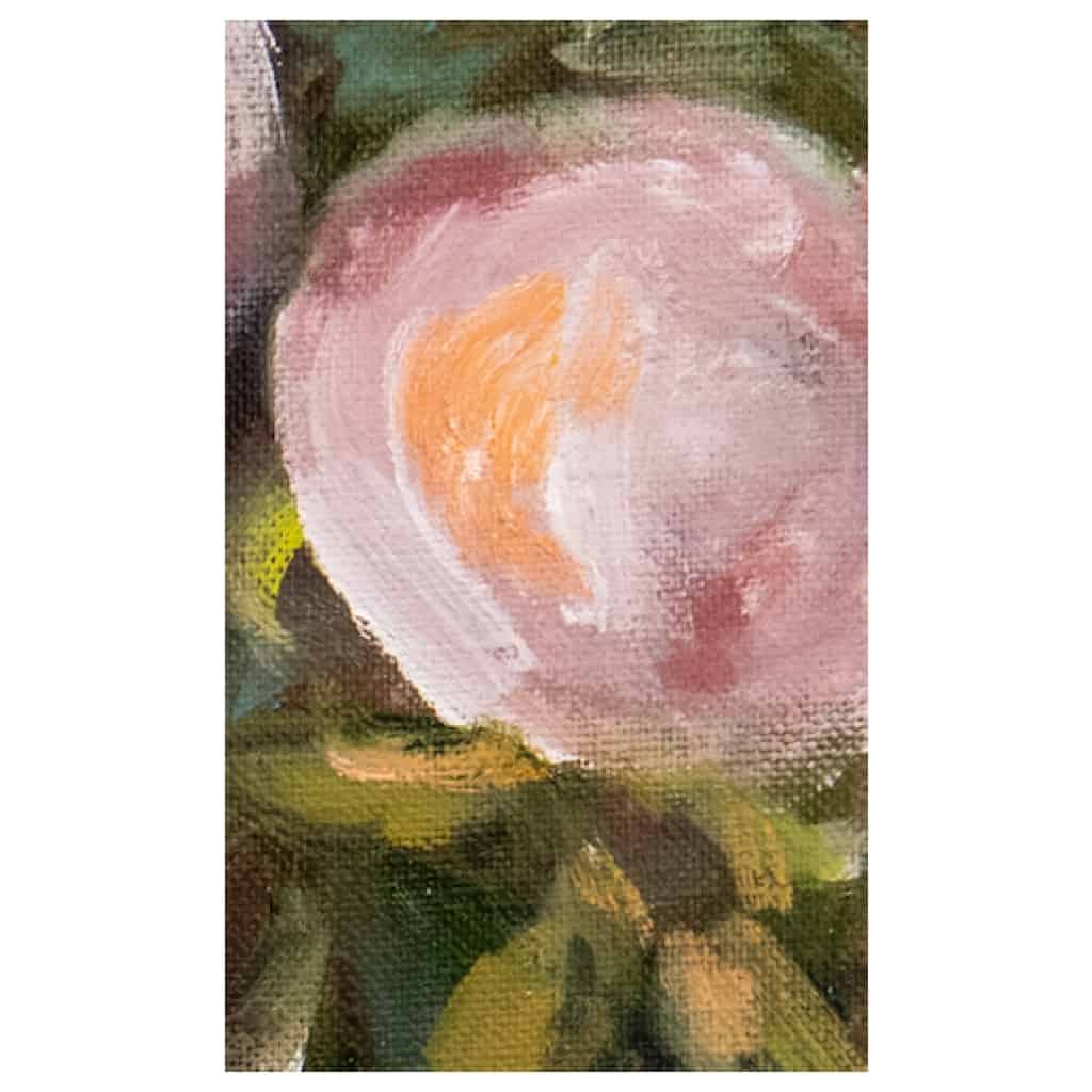 Tableau à l’huile intitulé « Les Fleurs du Bien n°13 » du peintre Isabelle Delannoy 5
