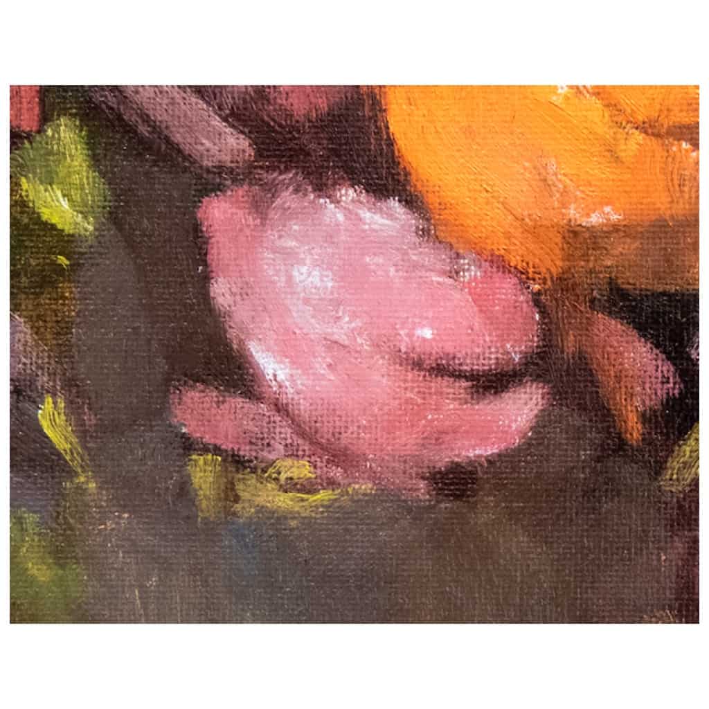 Tableau à l’huile intitulé « Les Fleurs du Bien n°7 » du peintre Isabelle Delannoy 4