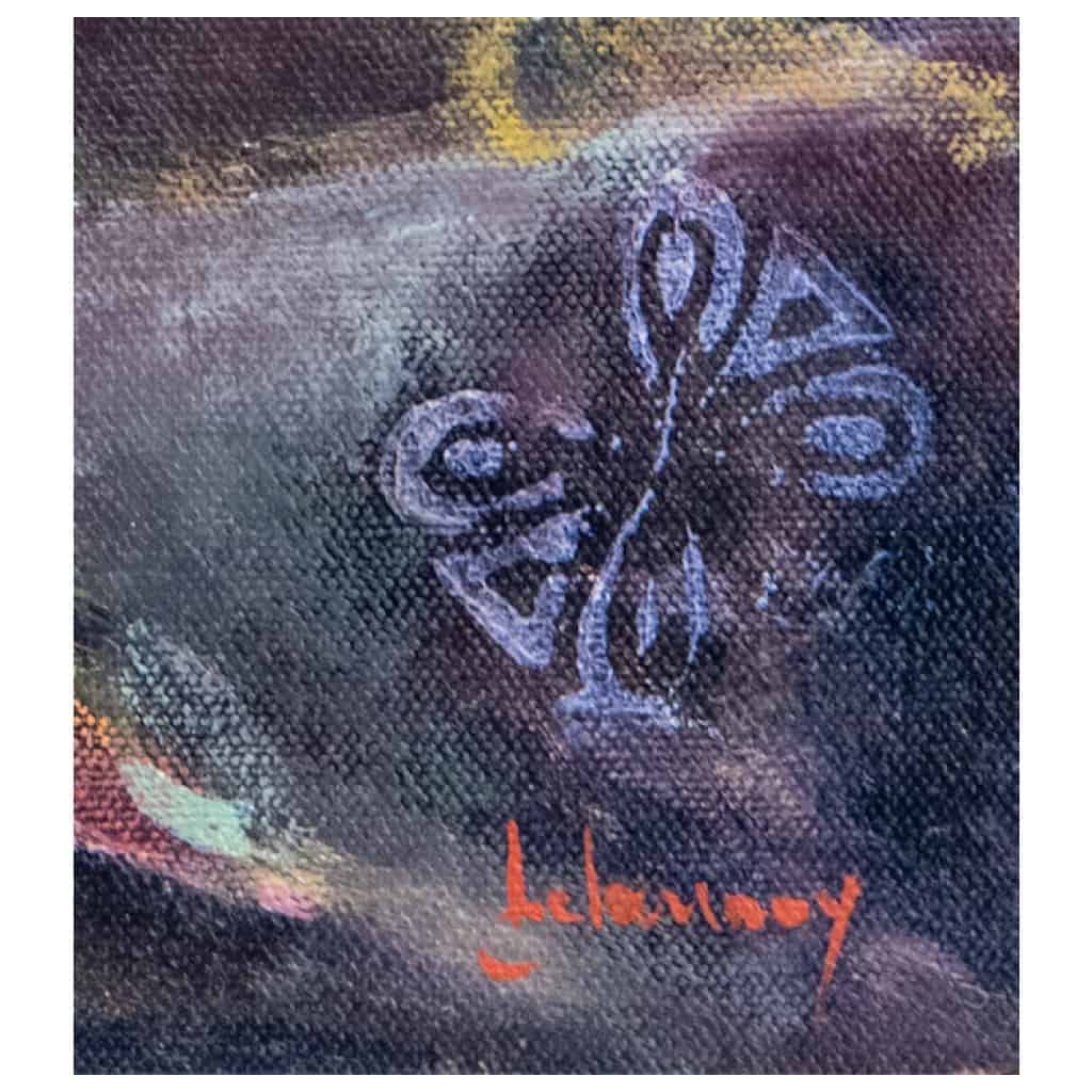 Tableau à l’huile intitulé « Les Fleurs du Bien n°5 » du peintre Isabelle Delannoy 6
