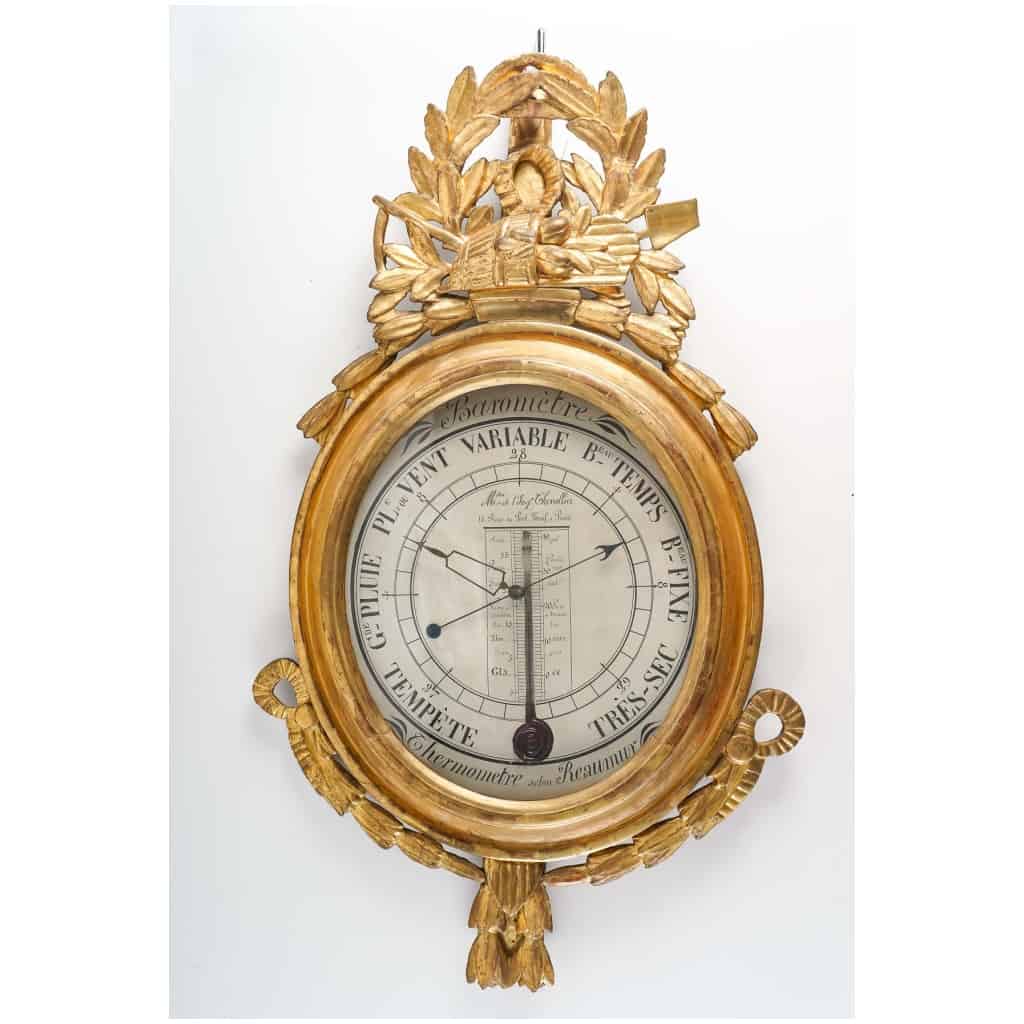 Baromètre – thermomètre d’époque Louis XVI ( 1774 – 1793). 3