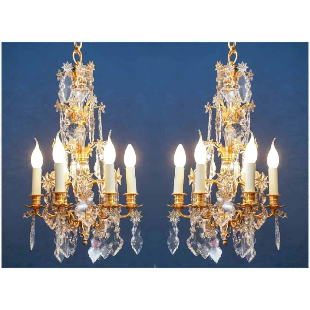 Pair of Louis XV style chandeliers. 3