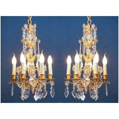 Pair of Louis XV style chandeliers.