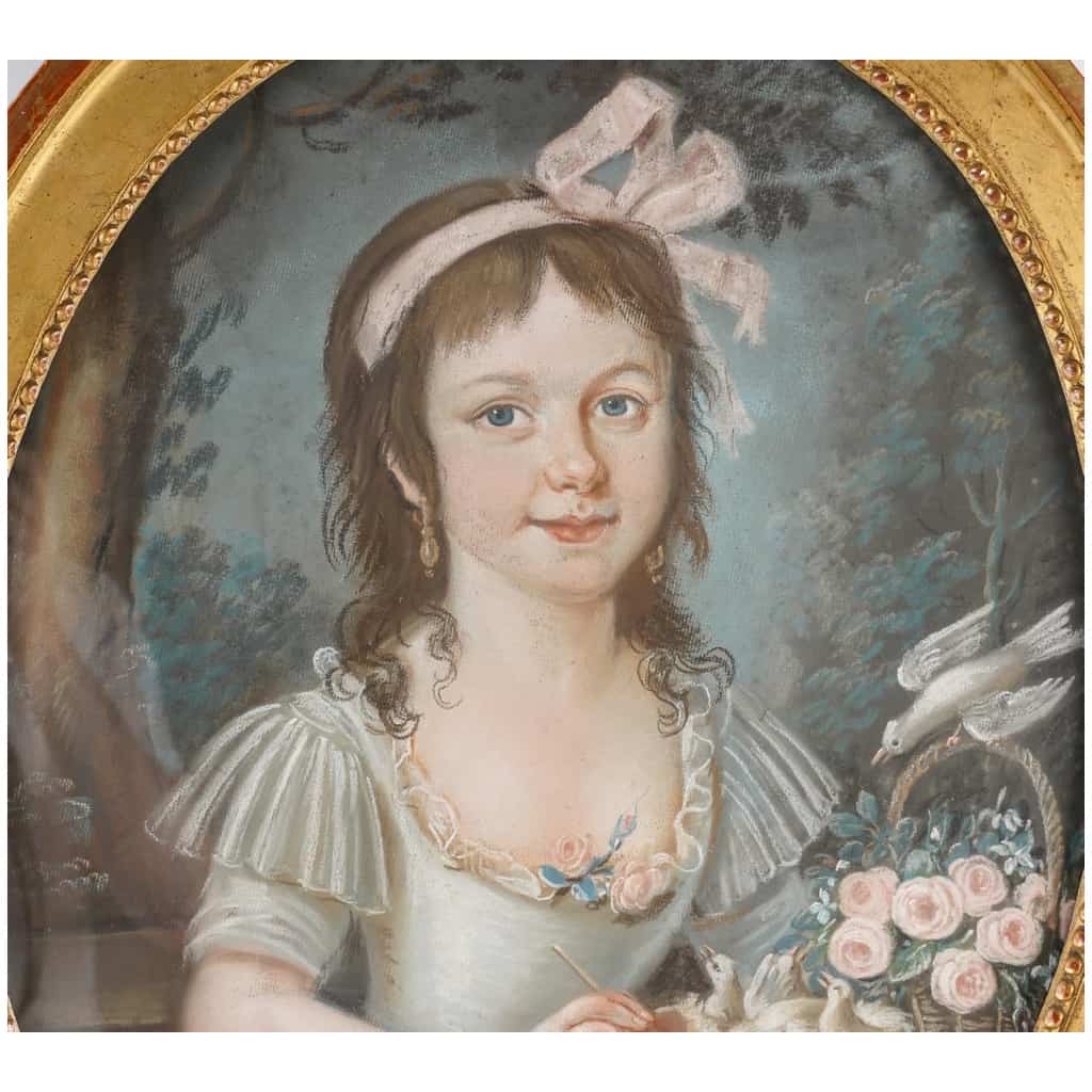 Portrait d’une jeune fille au ruban rose. 7