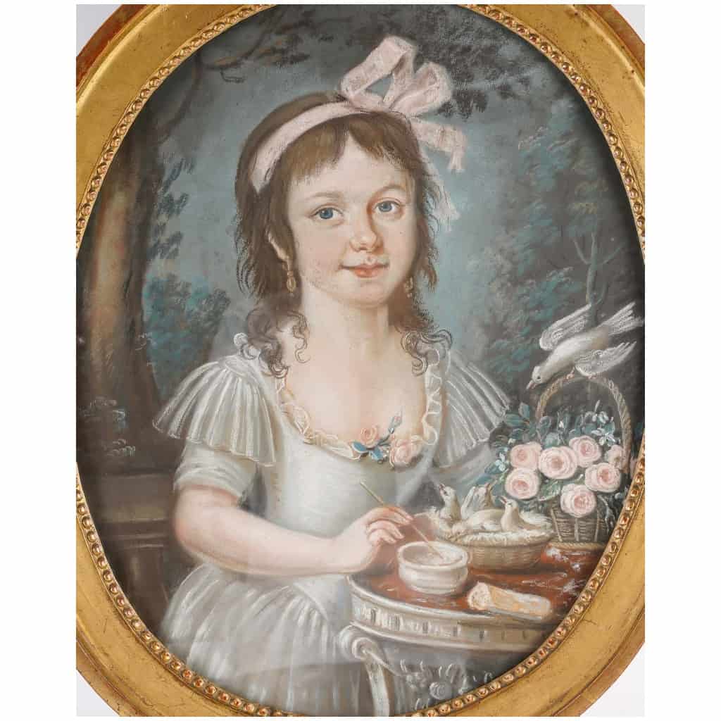 Portrait d’une jeune fille au ruban rose. 4