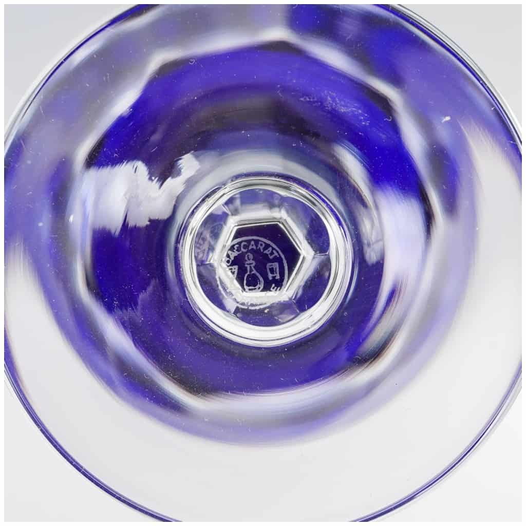 Baccarat – Service De Verres Caracas Cristal Taillé De Couleur 8