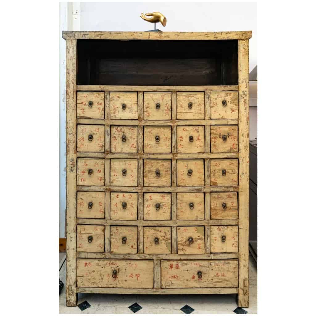 Antique chinese calligraphy apothecary cabinet 4
