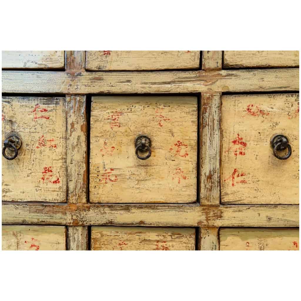 Antique chinese calligraphy apothecary cabinet 6