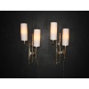 Moderne Midcentury Paire d’appliques murales en bronze style Maison Arlus de Felix Agostini 22
