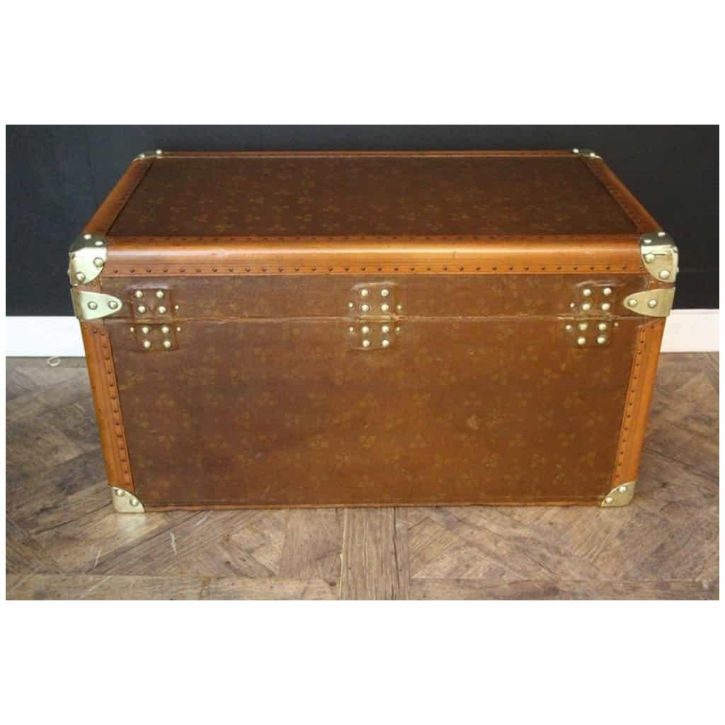 1930s shoe trunk in brown canvas, Trunk “Au Touriste” 11