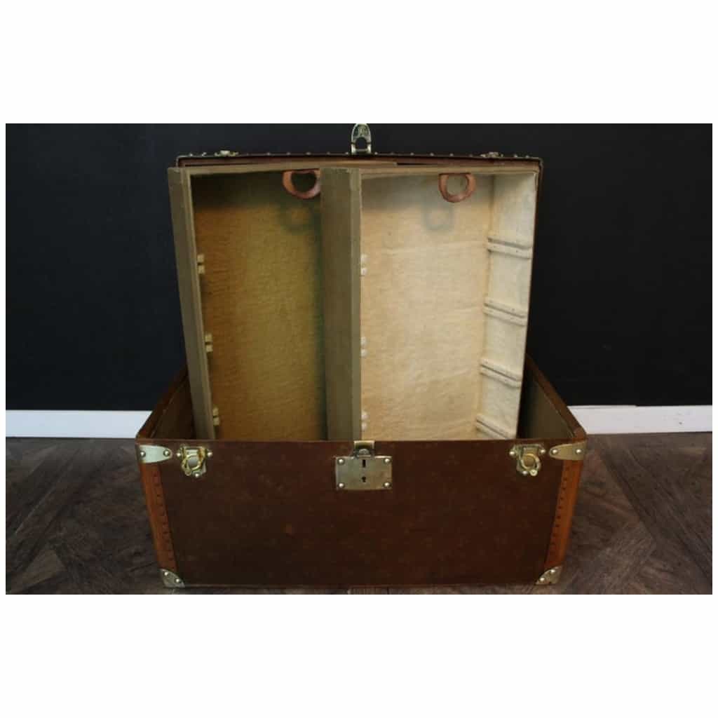 1930s shoe trunk in brown canvas, Trunk “Au Touriste” 19