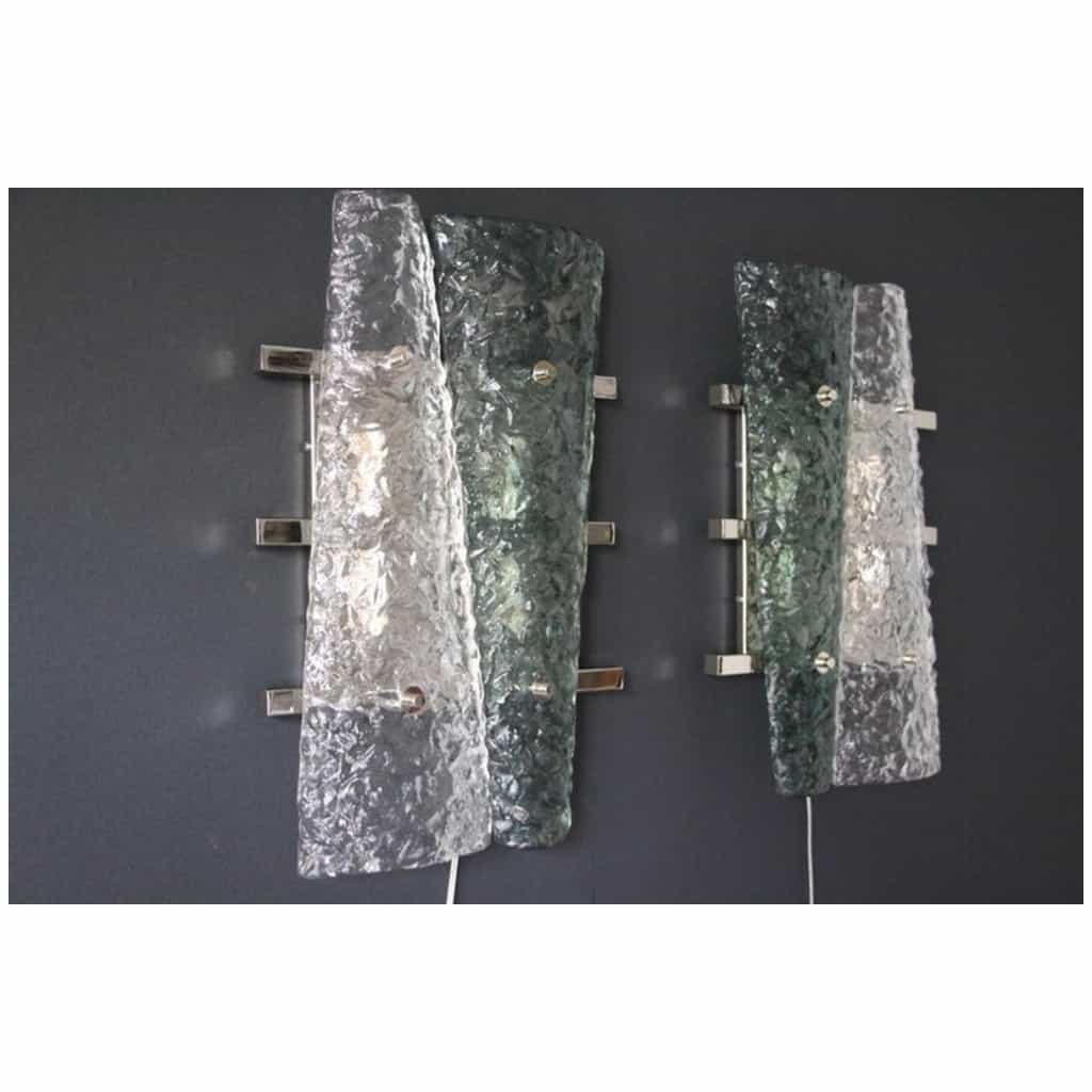 Pair of Mid-Century Brass and White Glass Stilnovo Sciolari Sconces, Wall Sconces (Copy) 4